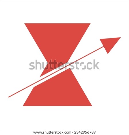X, Alphabet x, x logo, Font x with Arrow icon, 