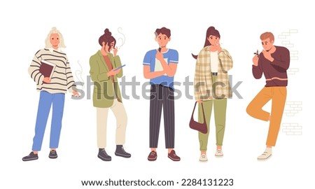 Similar – Image, Stock Photo Adult man smoking cannabis joint