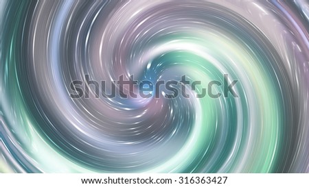 Beautiful abstract blue and green shiny background. Spiral galaxy and glitter