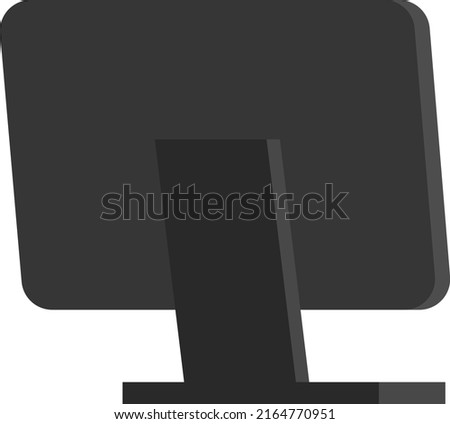 Amazingly designed flat style illustration of laptop monitor