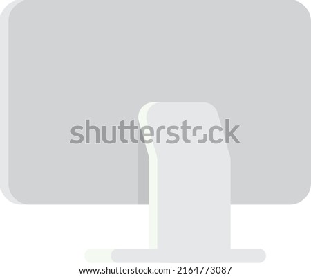 Amazingly designed flat style illustration of laptop monitor