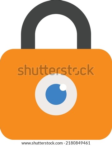 flat styled design concept  illustration of privacy lock 