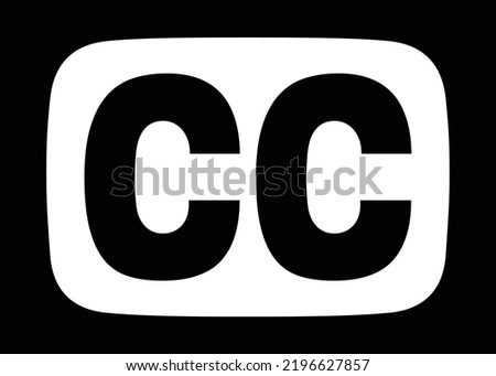 abstract design flat style
illustration of closed caption icon 