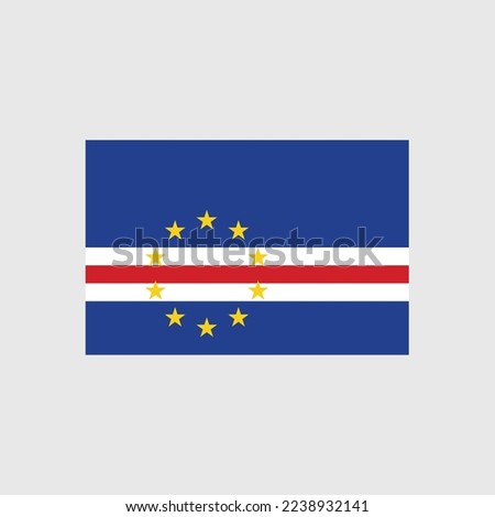 National Flag Illustration Concept Of Country Cape Verde