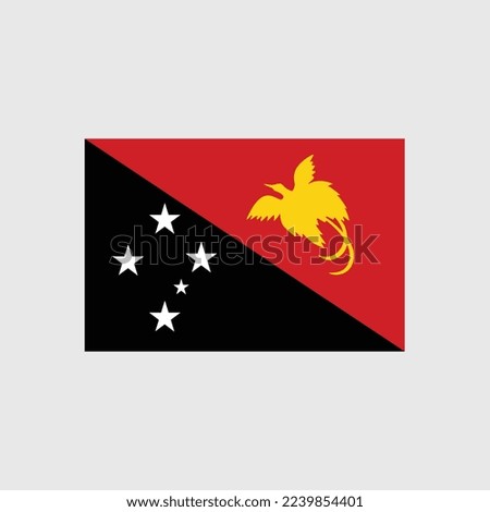 National Flag Illustration Concept Of Country Papua New Guinea 