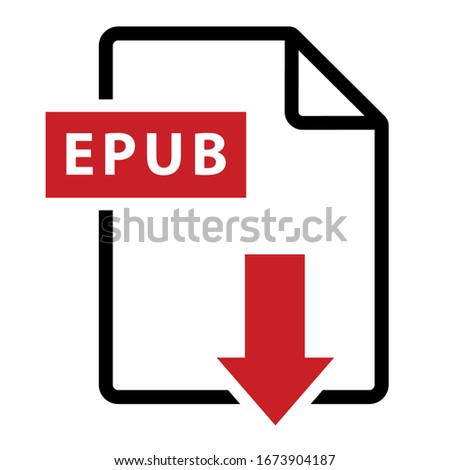 EPUB download vector icon. Simple flat pictogram for business, marketing, internet concept. Vector illustration on white background.