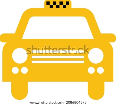 Yellow and Black Taxi Cab Icon