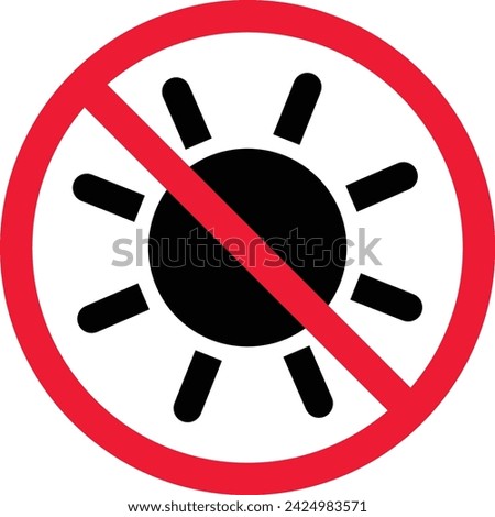 Avoid Exposure to Heat Prohibition Sign Symbol