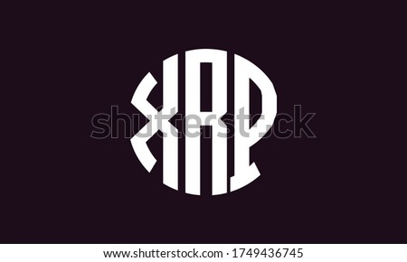 XRP Circle Emblem Abstract Monogram Letter Mark Vector Logo Template