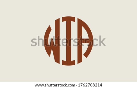 WIA Circle Emblem Abstract Monogram Letter Mark Vector Logo Template Zdjęcia stock © 