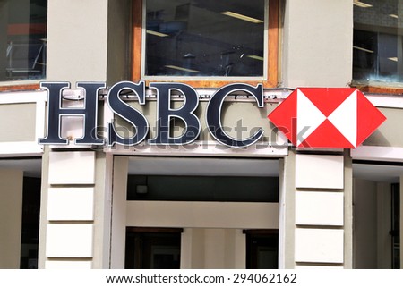 July 1st, 2015 - HSBC logo on your agency in Curitiba, Brazil. HSBC intends to sell its operations in Brazil and Turkey.