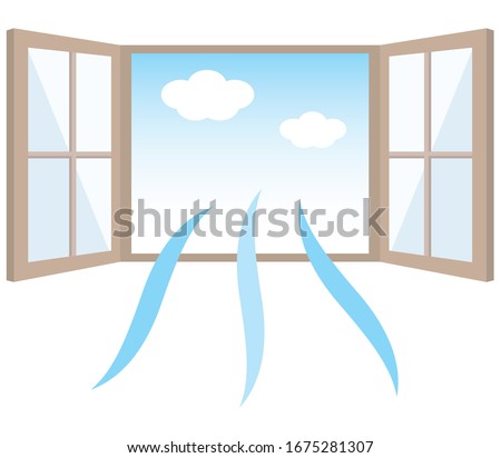 
Illustration of ventilating with open windows