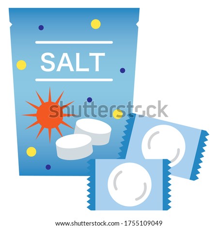 
Illustration of salt tablet, candy candy