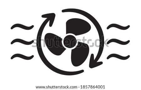 
Ventilation fan illustration, icon, pictogram