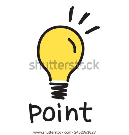 hand drawn light bulb point icon