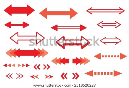 Red double arrow icon illustration