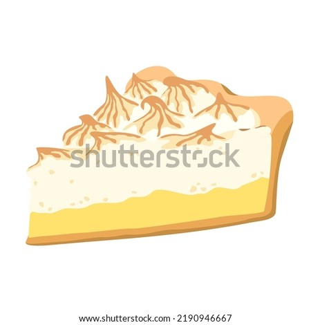 Similar – Image, Stock Photo Sliced lemon pie on blue background. Fruit tart slices