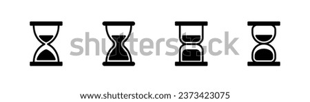 Hourglass line icon. Sandglass icon set. Hourglass icon. Sandglass illustration. Sand clock line icon. Editable stroke. Stock vector illustration.