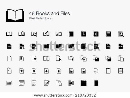 Books and Files Pixel Perfect Icons
