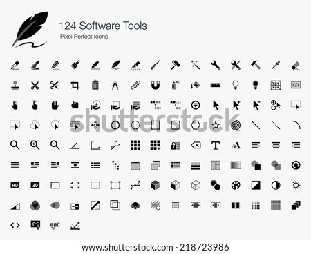 Software Tools Pixel Perfect Icons
