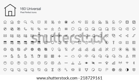 Universal Pixel Perfect Icons (line style)