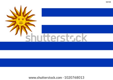 Flag of Uruguay. Symbol of Independence Day