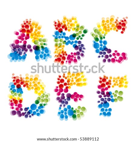 Rainbow Font. Stock Vector Illustration 53889112 : Shutterstock