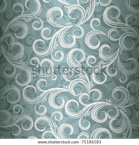 Seamless Curl Floral Background, Illustration In Eps10 Format ...