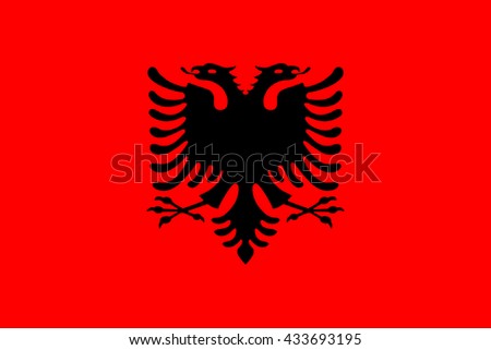 Vector image of Albania flag  