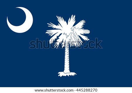 Vector image of  South Carolina State Flag. Proportion 2:3. EPS10.