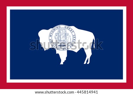 Vector image of  Wyoming State Flag. Proportion 2:3. EPS10.