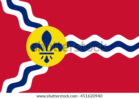 Vector image of  St. Louis Flag. Proportion 2:3. EPS10.