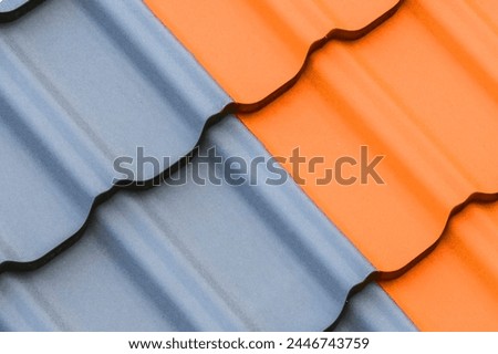 Similar – Image, Stock Photo Red-brown curved roof tiles on the roof of an old building with chimney in the sunshine in Oerlinghausen near Bielefeld on the Hermannsweg in the Teutoburg Forest in East Westphalia-Lippe