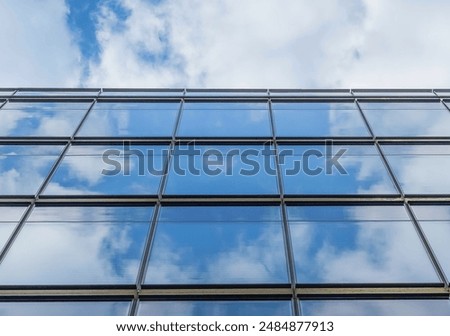 Similar – Image, Stock Photo Close-up of the facade of a red-painted half-timbered house with two windows and clearly visible beam construction