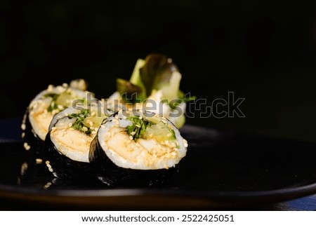 Similar – Image, Stock Photo Table with sushi in restaurant