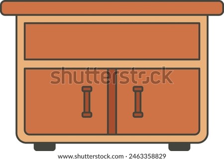 simple drawer icon vector illustration