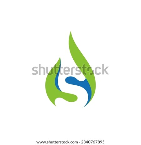 S initial droplet sign logo vector image
