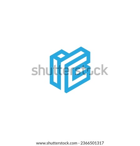 letter ic logo vector image