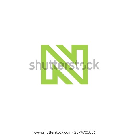 Initial Letter N Logo Design vector Template