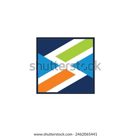 Letter S square logo vector design
