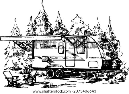 Similar – Image, Stock Photo With the old camper around the world