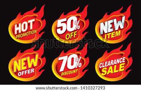 Hot sale promotion label tag illustration design 