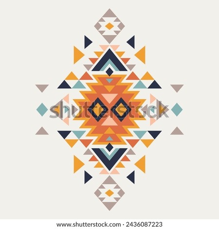 Aztec vector elements. Ethnic ornament. Tribal design, geometric symbols for border, frame, tattoo, logo, cards, decorative paper. Navajo motifs.