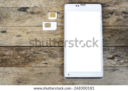 What's type of sim card can use on your mobile, smart phone, white screen