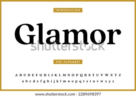 Elegant glamor alphabet letters font. Classic Lettering Minimal Fashion Designs. Typography modern serif fonts regular decorative vintage concept. vector illustration
