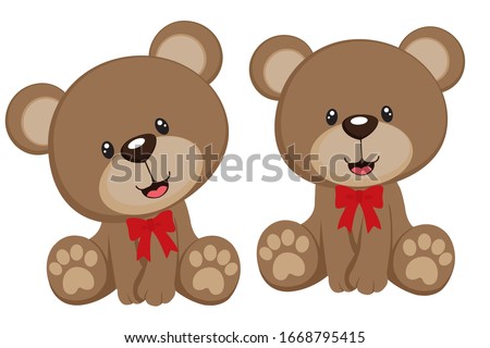 Teddy bear A vector illustration of a cute cartoon teddy bear waving hand