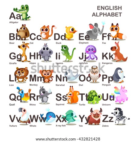 Illustration With Funny Characters. Children'S Alphabet. - 432821428 ...