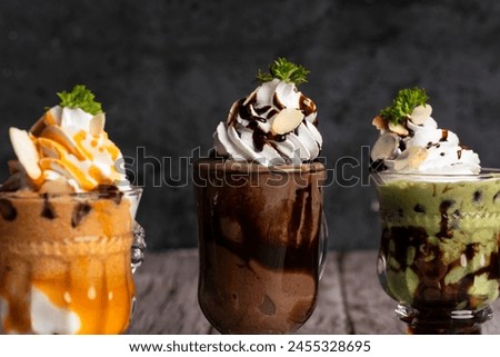 Similar – Foto Bild Leckere Desserts mit Sahnespirale