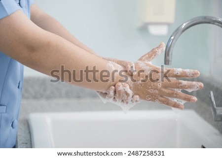 Similar – Image, Stock Photo Washing hands