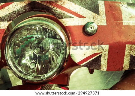 Motorcycle light in vintage style.